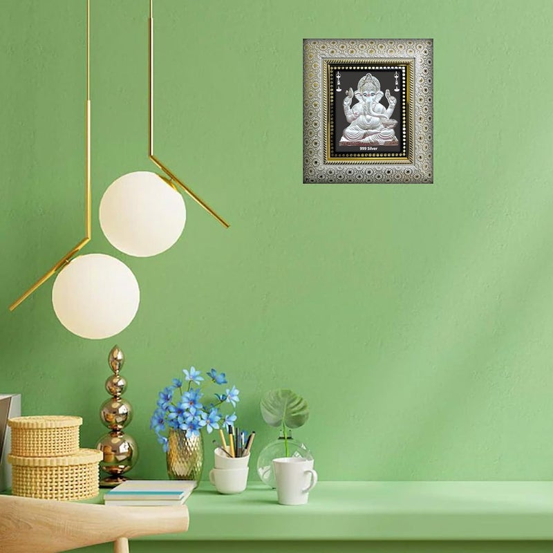 ARTSMINE 999 Pure Silver Ganesha Frame with Purity Certificate Resale Value Size HL 86 8 Inch Pooja Room Wedding Corporate Gift Home Decor Door Entrance - Image 5