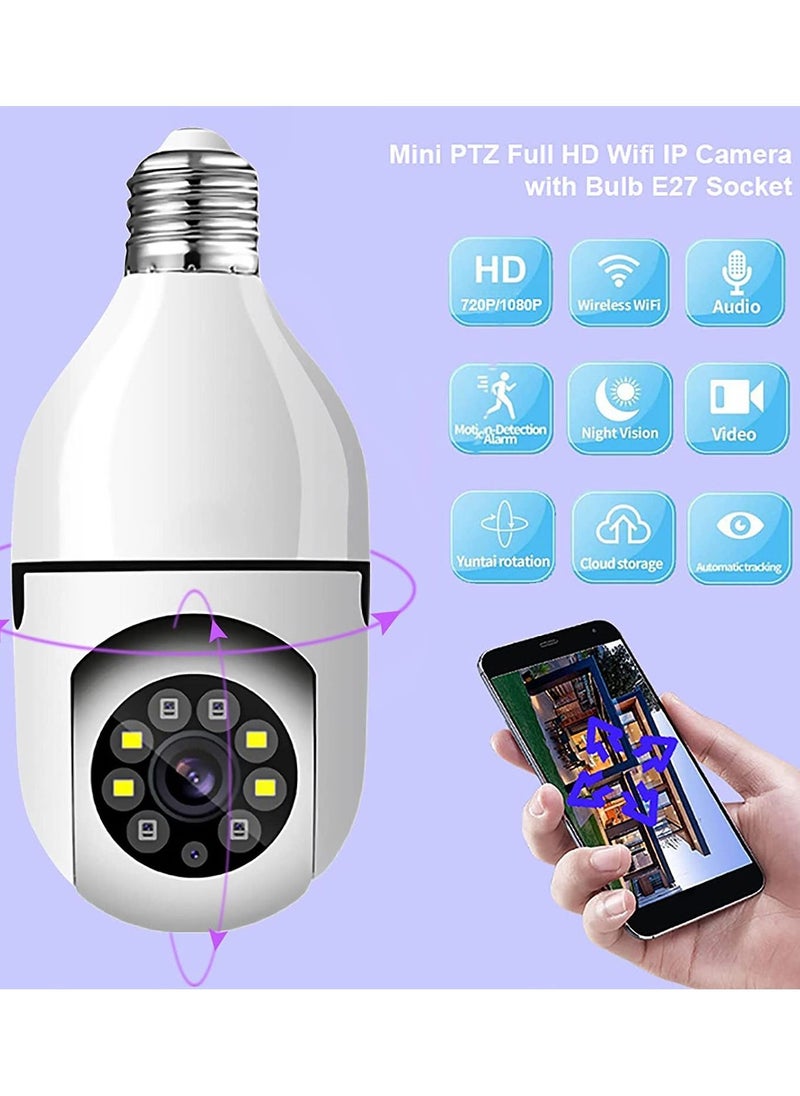 DubaiGallery - 360 Degree Wireless WIFI Light Bulb Security Camera with Motion Detection and two Way Audio system - Image 1