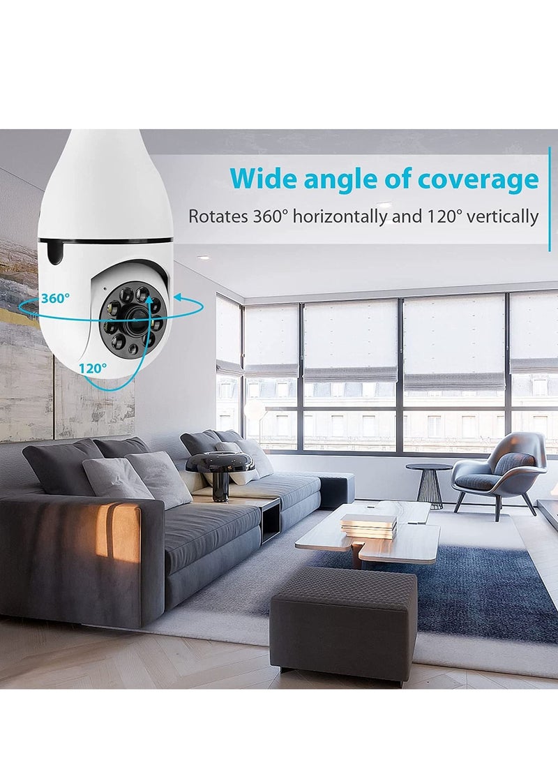 DubaiGallery - 360 Degree Wireless WIFI Light Bulb Security Camera with Motion Detection and two Way Audio system - Image 1