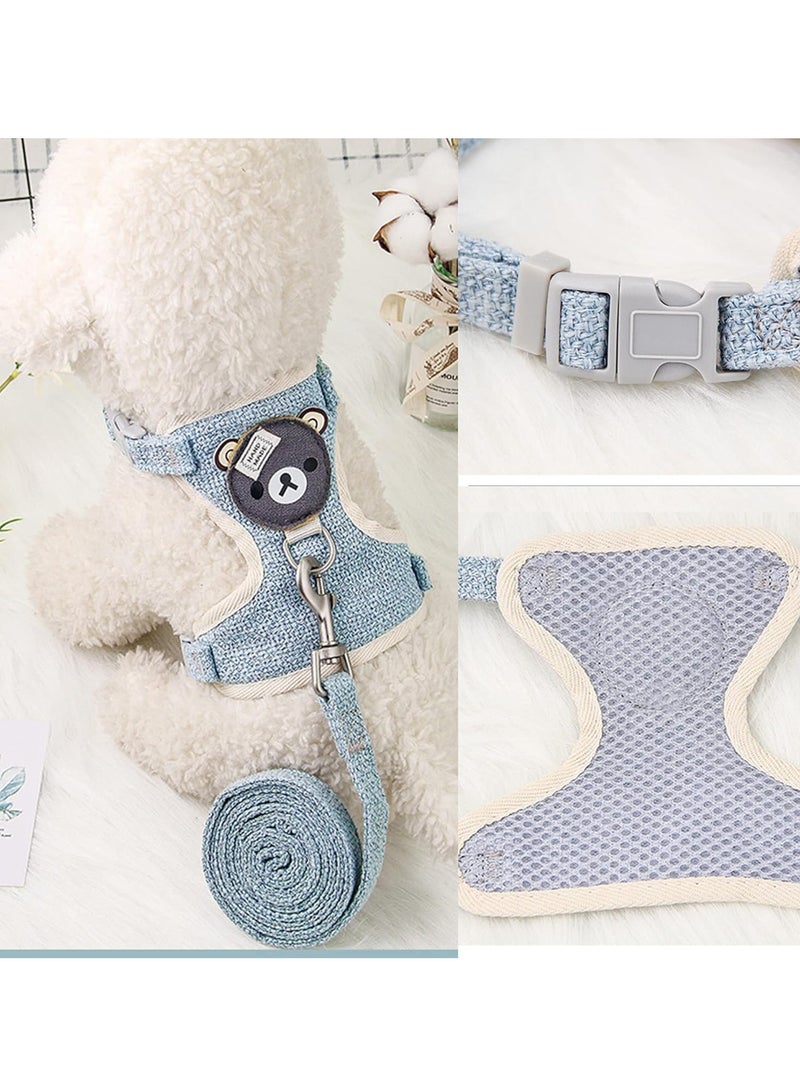 Meetion Universal Dog and Cat Harness with Leash, Escape-Proof Cat Harness, Adjustable Harness for Small Dogs, Medium Dogs, Soft Mesh, Comfortable Fit, No Pull (Pink, M) - Image 3