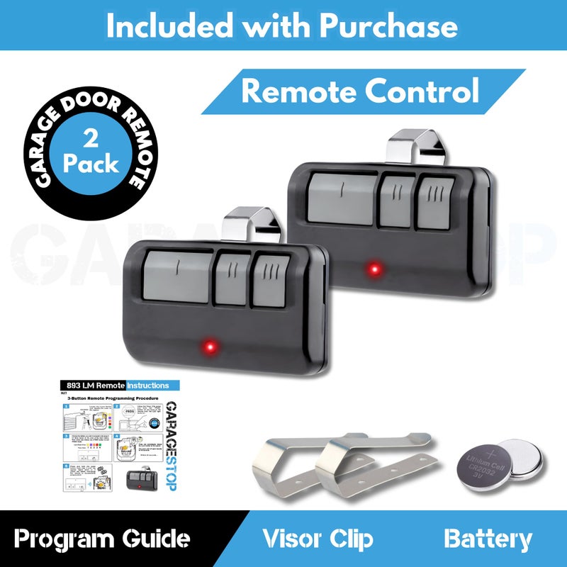Garage Stop 2X for 893LM 893Max Chamberlain Craftsman Liftmaster Garage Door Opener Remote, 1993 to Present Garage Clicker, Garage Door Opener Remote - Image 5