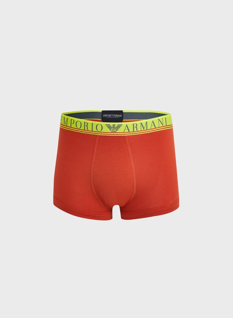 EMPORIO ARMANI 3 Pack Logo Band Assorted Trunks