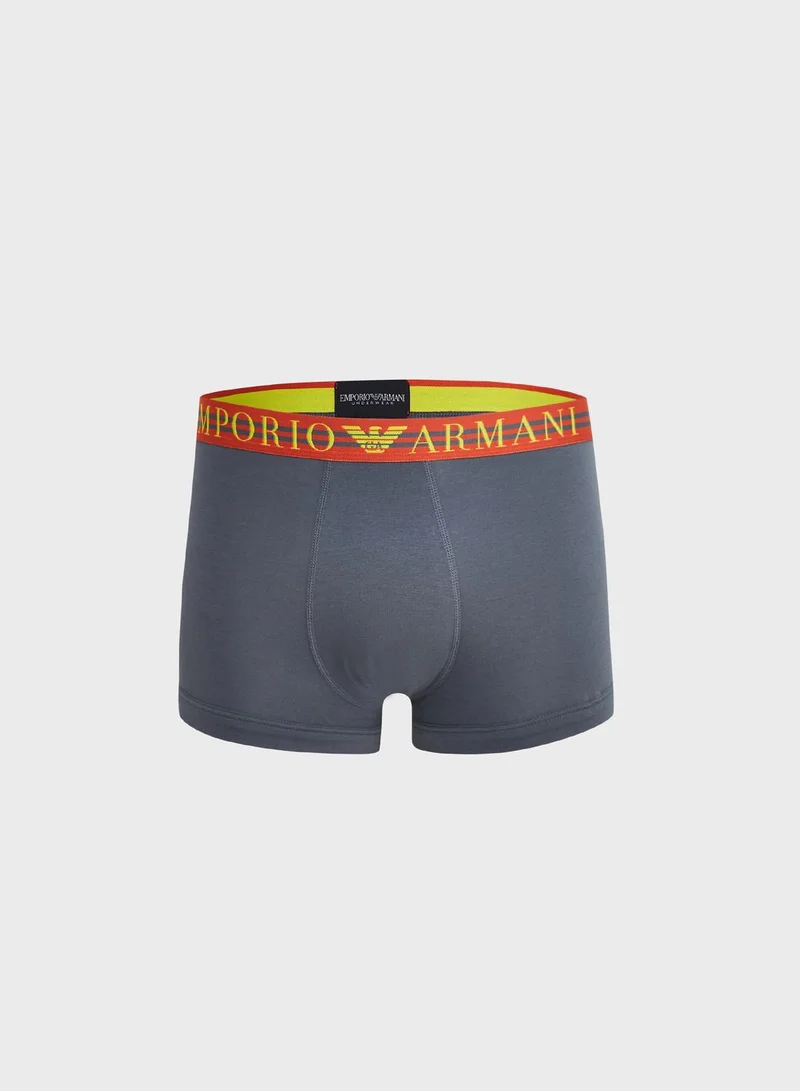 EMPORIO ARMANI 3 Pack Logo Band Assorted Trunks