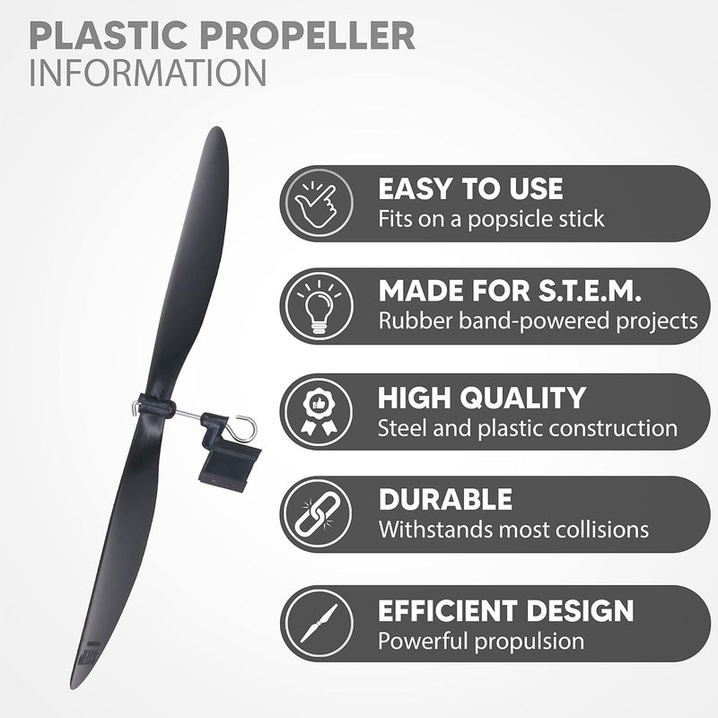 STEM Inventions You Make Plastic Propeller for STEM Projects, 6 Inches, Pack of 30 - Image 2