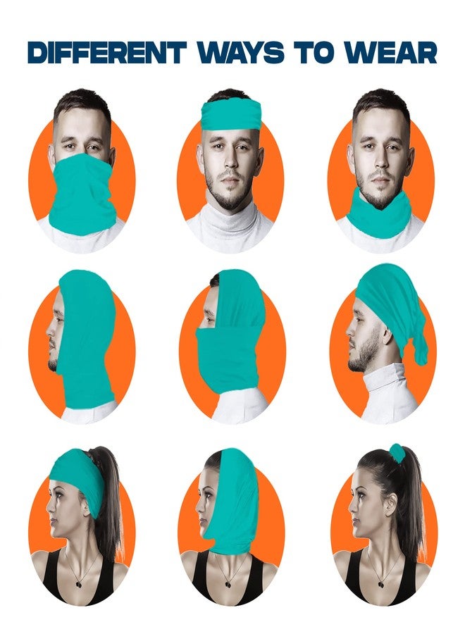 ARMORAY Face Mask Balaclava Neck Gaiter Reusable Washable Bandana Headwear Headband for Men & Women Hiking Cycling Fishing Masks (TEAL) - Image 4