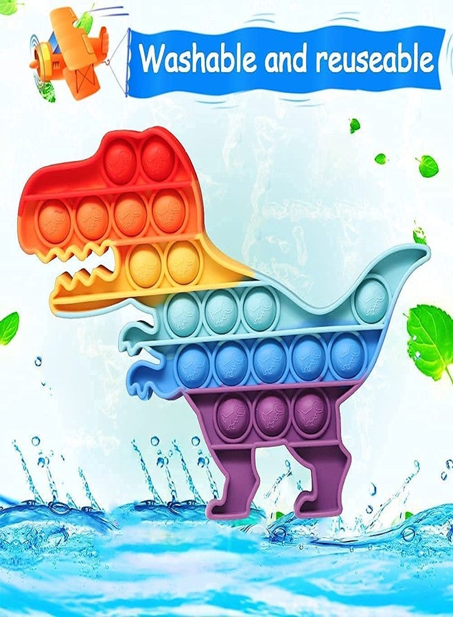 Magicwand Silicone Push Pop Bubble Fidget Sensory Toy for Autism,Stress Reliever,Squeeze Anti-Anxiety Toy for Kids (Dinosaur Rainbow) - Image 5