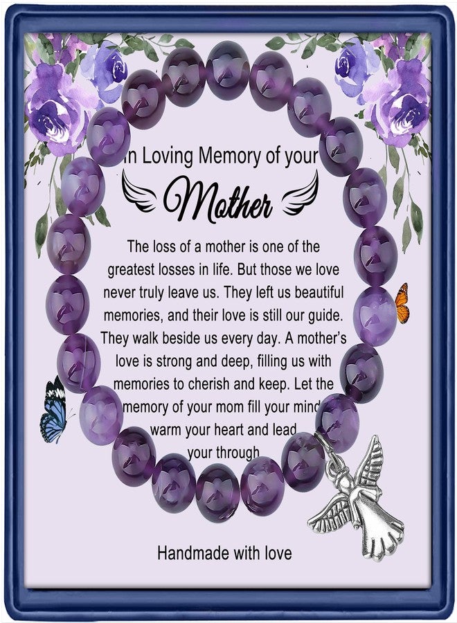 Haoze Sympathy Gift for Loss of Mom, Remembrance Bracelet Sympathy Memorial Gifts for Loss of Mom Mother Father Pet Grief Jewelry Bereavement Condolence Gifts (Angel) - Image 1