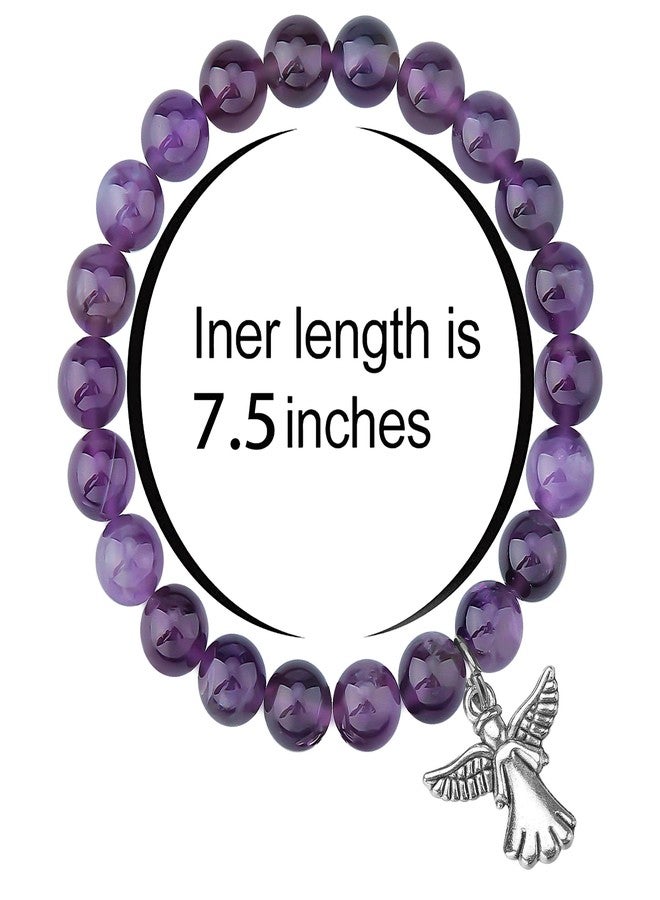Haoze Sympathy Gift for Loss of Mom, Remembrance Bracelet Sympathy Memorial Gifts for Loss of Mom Mother Father Pet Grief Jewelry Bereavement Condolence Gifts (Angel) - Image 2