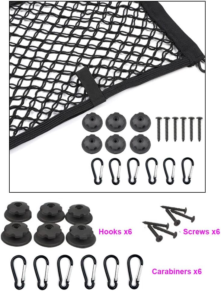 JAVOedge 2 Pack Extra Large Cargo Net for Trunk, RV, and Boat Storage - Image 5