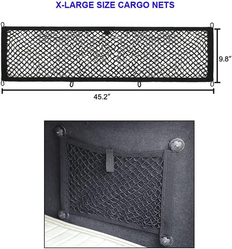 JAVOedge 2 Pack Extra Large Cargo Net for Trunk, RV, and Boat Storage - Image 3