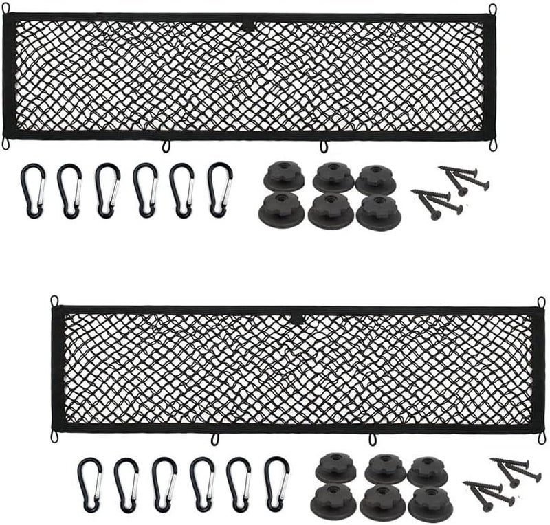 JAVOedge 2 Pack Extra Large Cargo Net for Trunk, RV, and Boat Storage - Image 1