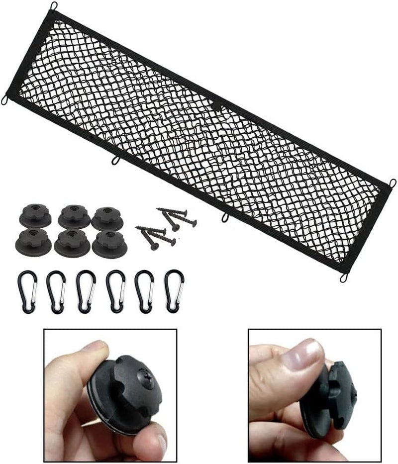 JAVOedge 2 Pack Extra Large Cargo Net for Trunk, RV, and Boat Storage - Image 4