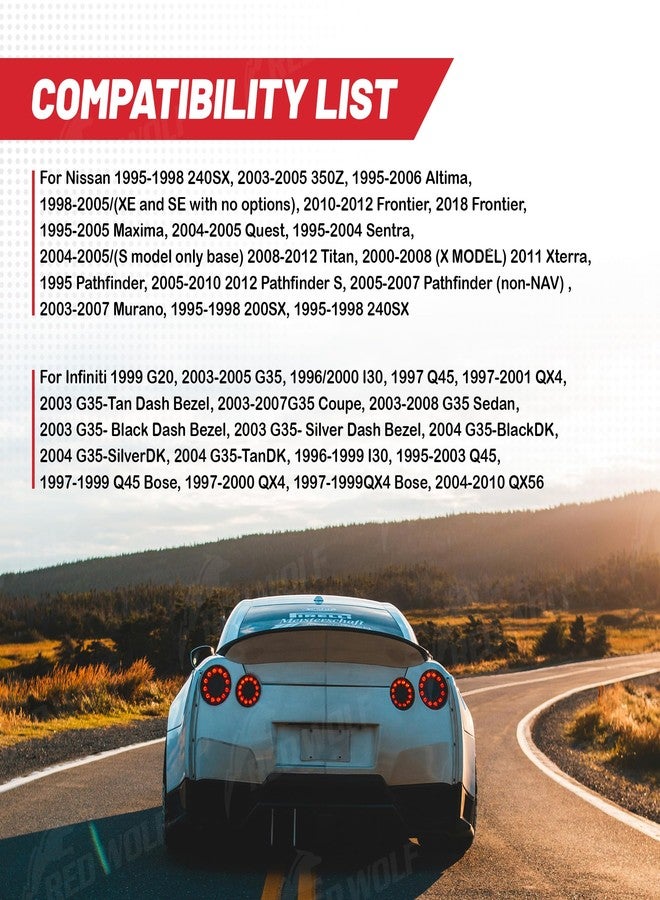 RED WOLF Replacement for Nissan 1995-2008, Infiniti 1990-2008 Aftermarket Radio Stereo Install Wiring Harness Plug Connector - Image 4