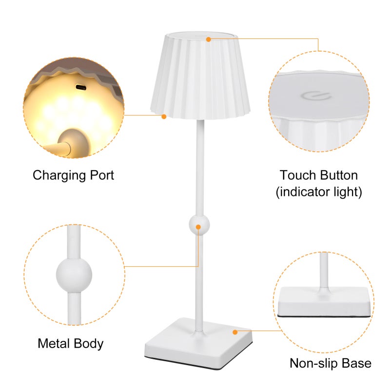Neoglint Bedroom Eye Care Rechargeable Desk Lamp Bedside Lamp Touchable Ambient Night Light - Image 3
