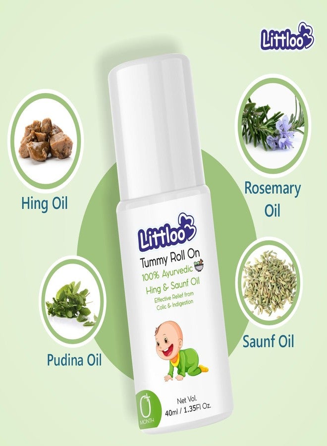 Littloo Tummy Roll-On for Kids | Relief from colic pain and indigestion | Enriched With Hing and Saunf - 40ml (Pack of 2) - Image 3