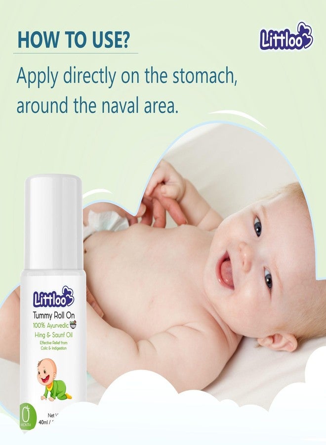 Littloo Tummy Roll-On for Kids | Relief from colic pain and indigestion | Enriched With Hing and Saunf - 40ml (Pack of 2) - Image 5