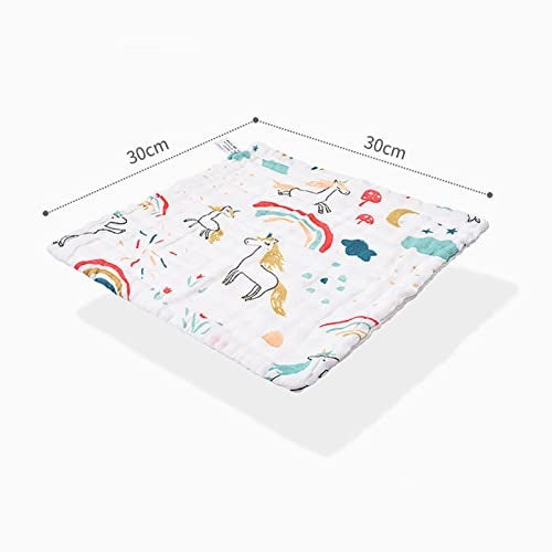 wolpin Baby Towel for New Born Hosiery Cotton Cloth Premium Bath Towel Washcloth for Infants, Washable, Reusable, Absorbent, Extra Soft Face Towels for Babies/Toddlers, Cartoon Print, (Pack of 5 Pcs) - Image 5