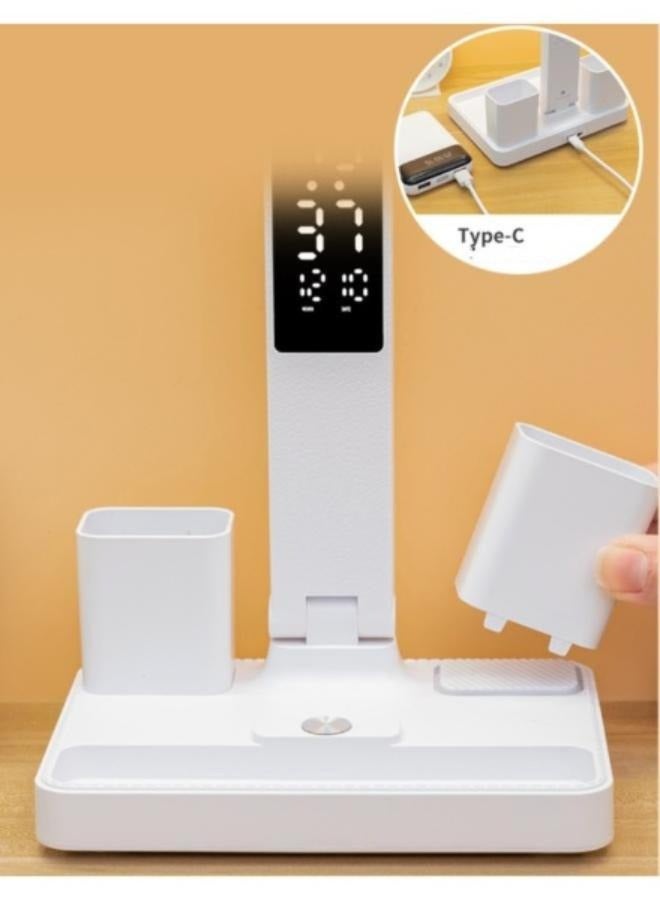 Rechargeable Multifunctional Intelligent Display Desk Lamp Eye Protection Charging and Plugging Purpose Primary Study Reading Desk Lamp - Image 4