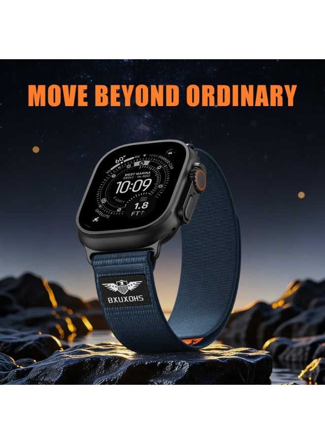 Trail Loop Straps for Apple Watch Ultra/3/2 Strap 49mm 46mm 45mm 44mm 42mm 41mm 40mm 38mm iWatch Straps for Men Women,Soft Fabric Nylon Sport Band for Apple Watch Series 11 10 9 8 7 6 5 4 3 SE 3/2nd - Image 4