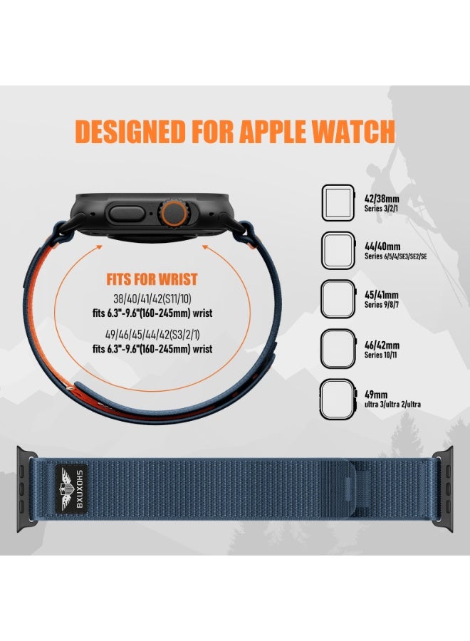 Trail Loop Straps for Apple Watch Ultra/3/2 Strap 49mm 46mm 45mm 44mm 42mm 41mm 40mm 38mm iWatch Straps for Men Women,Soft Fabric Nylon Sport Band for Apple Watch Series 11 10 9 8 7 6 5 4 3 SE 3/2nd - Image 3