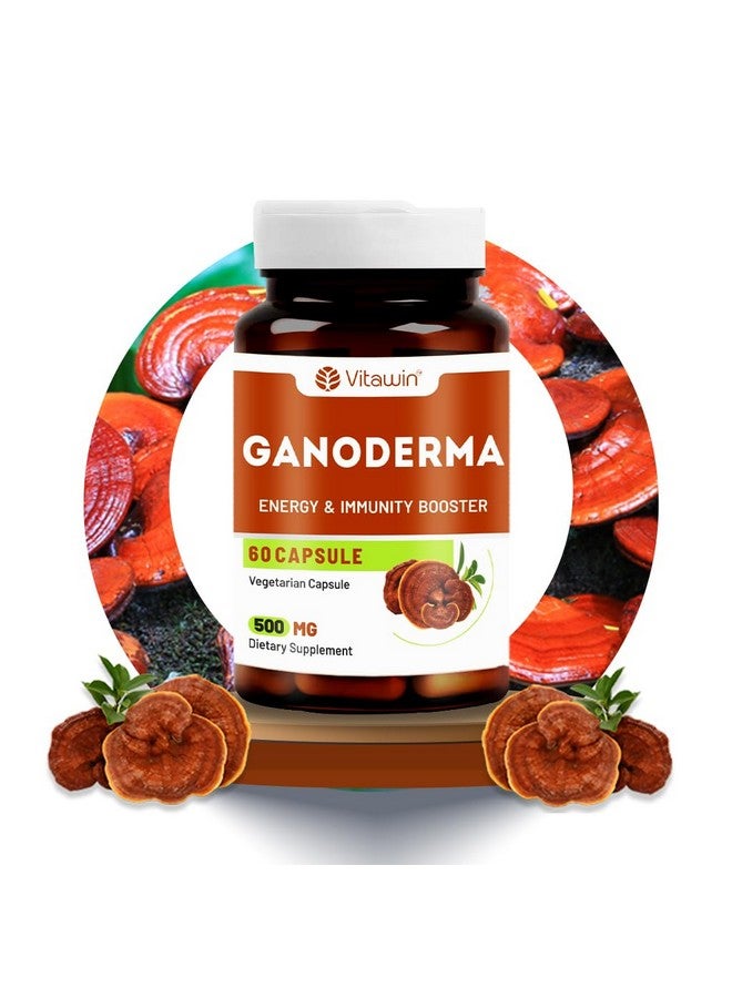 Vitawin VitaWin Ganoderma For Boost Immunity, Detox Rejuvenation & Anti-Oxidant Support, Ultimate Health & Nutrition Supplements, 60 - Veg Capsules  - Image 1