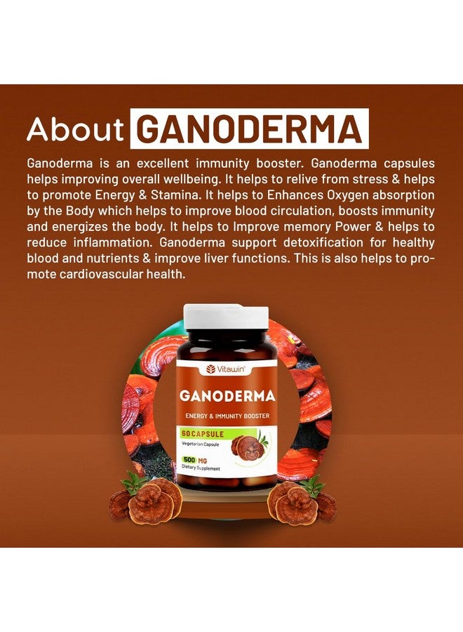 Vitawin VitaWin Ganoderma For Boost Immunity, Detox Rejuvenation & Anti-Oxidant Support, Ultimate Health & Nutrition Supplements, 60 - Veg Capsules  - Image 4