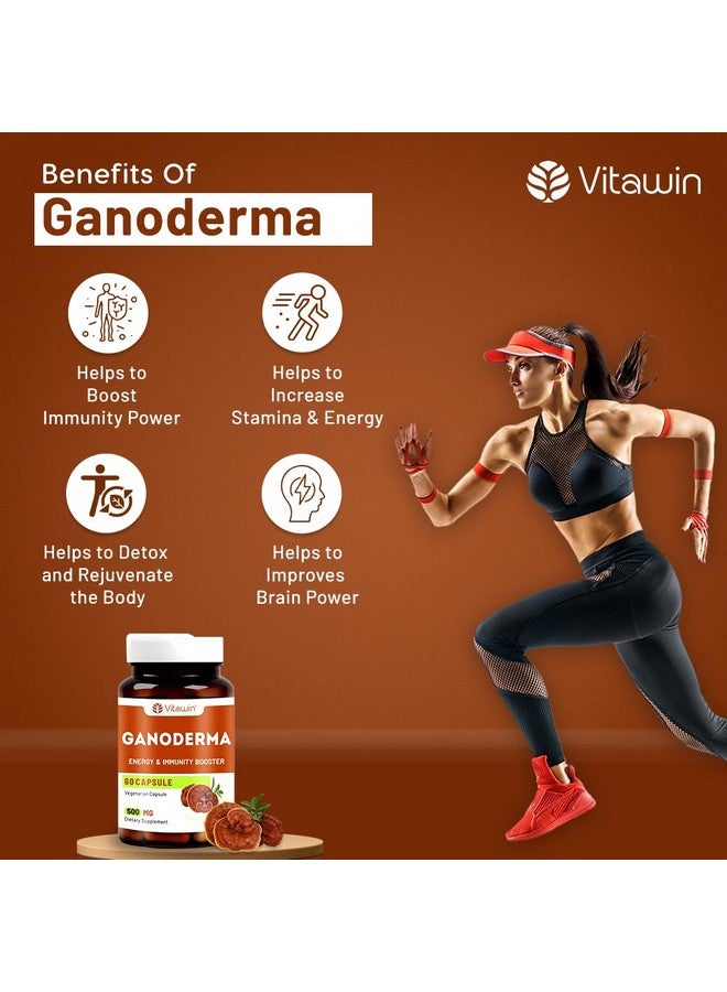 Vitawin VitaWin Ganoderma For Boost Immunity, Detox Rejuvenation & Anti-Oxidant Support, Ultimate Health & Nutrition Supplements, 60 - Veg Capsules  - Image 5