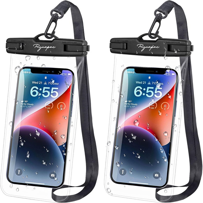 Rynapac Waterproof Phone Pouch Bag - 7.5in Waterproof Phone Case for Beach Travel, IPX8 Cellphone Dry Bag with Lanyard for iPhone 16 15 14 Pro Max Galaxy S25+ S24+ Pixel 10 Pro, Cruise Essentials 2025 - Image 1