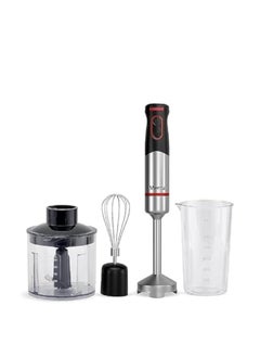 Mienta MySouqEg--Mienta 6 in 1 Electric Hand Blender - Vegetable Chopper - Egg Beater - Drink Maker Cup - Multi Use 1000W Mienta Warranty 12 Months - Easy to Use - Speed Control Hand - Turbo Function - 600ml Graduated Cup - Stainless Steel Anti-Splash Body 