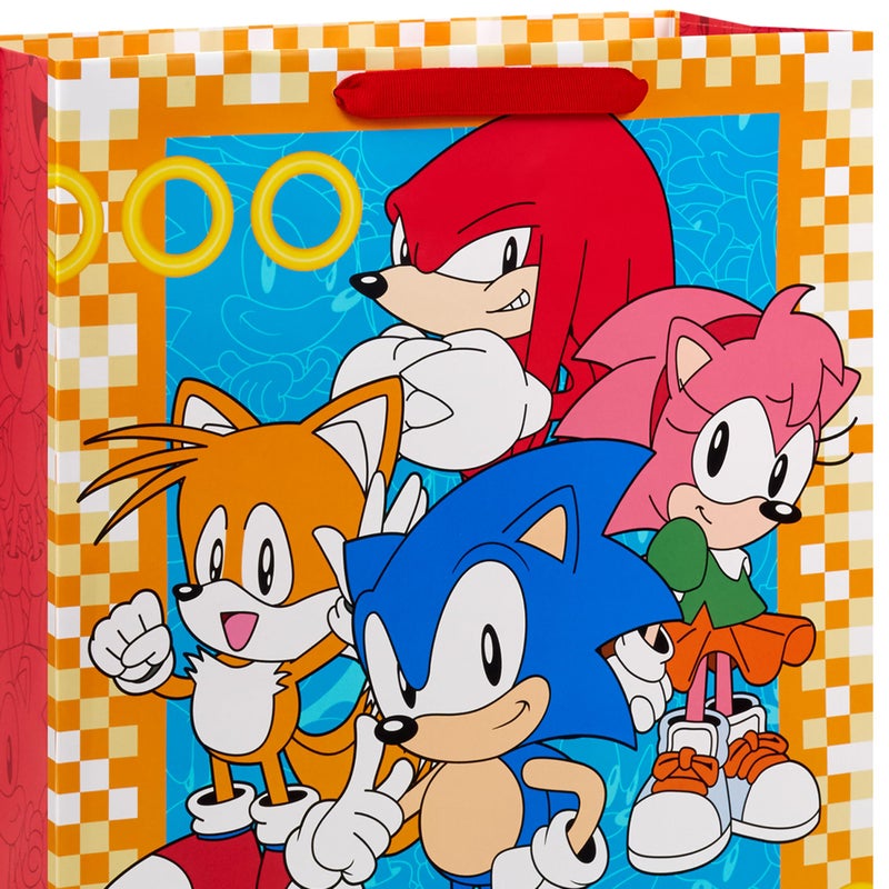 Hallmark Sonic the Hedgehog Gift Bags for Kids, Gamers (2 Bags: 1 Large 13", 1 Extra Large 15") for Birthdays, Back to School, Christmas - Image 4