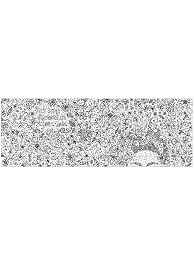 Galison Andrea Pippins Flowers In Your Hair Color In 1000 Piece Panoramic Puzzle From Once Complete Color In The 39" - Image 4