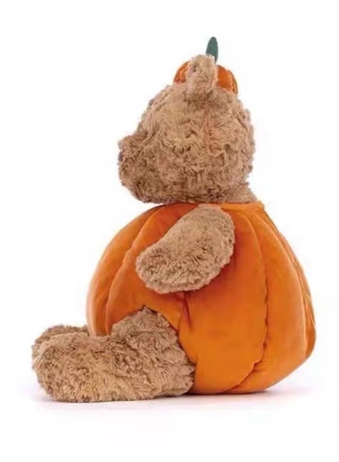 Cute Barcelo Bear Series Plush Toys - 32cm Pumpkin Bear - Image 3