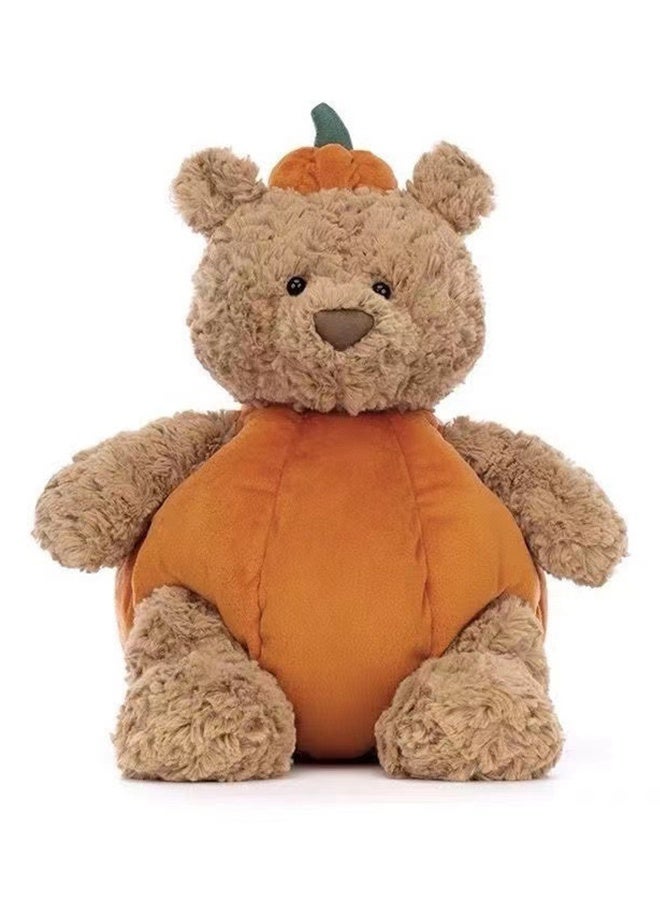 Cute Barcelo Bear Series Plush Toys - 32cm Pumpkin Bear - Image 1