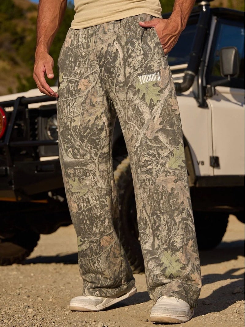 Youngla American-Style Trendy Casual Pants Digital Camouflage Print Straight-Leg Long Pants Sports Fitness Pants Breathable And Comfortable - Image 3