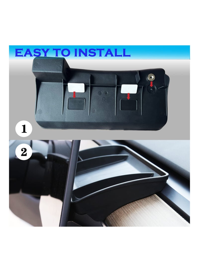 SYOSI Center Console Organizer Fit for Tesla Model 3 Model Y, Behind Screen Storage Box Dashboard Hidden Tray Sunglasses Holder Interior Accessories, Built-In Magnet(Behind Screen Storage Box)(1 Pack) - Image 4