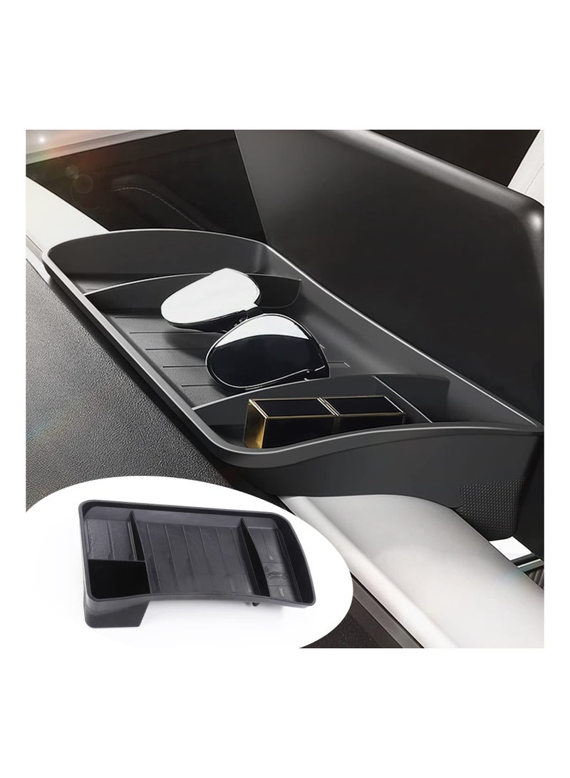SYOSI Center Console Organizer Fit for Tesla Model 3 Model Y, Behind Screen Storage Box Dashboard Hidden Tray Sunglasses Holder Interior Accessories, Built-In Magnet(Behind Screen Storage Box)(1 Pack) - Image 1