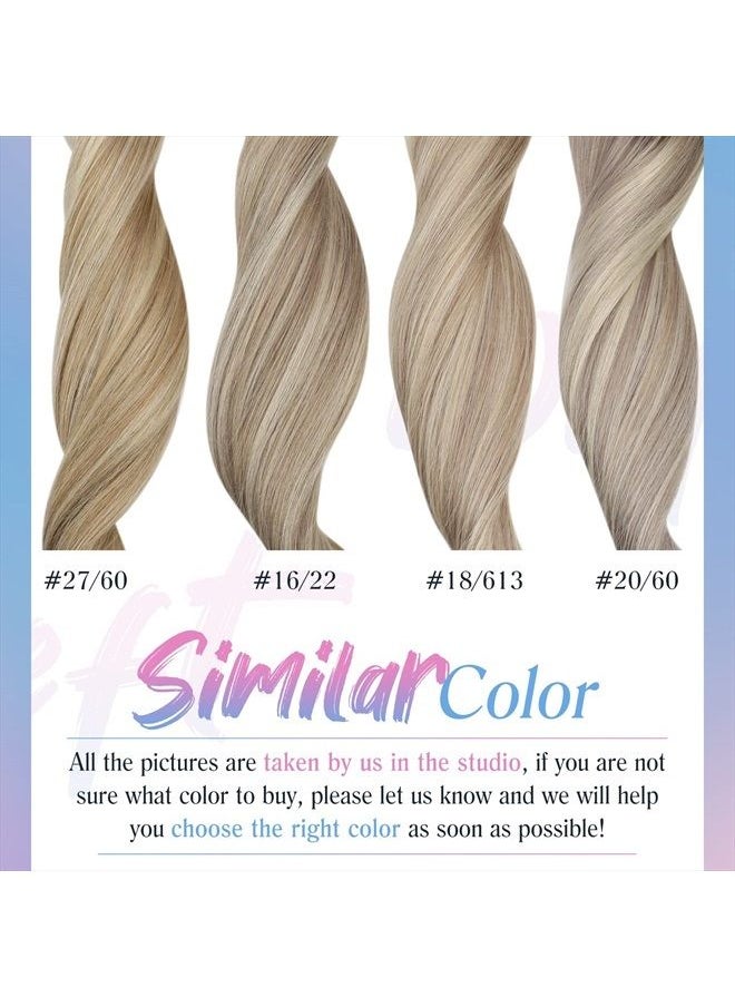 Sunny Hair Sunny Sew in Hair Extensions Real Human Hair Blonde Highlights 18inch 100g Weft Hair Extensions Human Hair Dark Ash Blonde Mix Golden Blonde Human Hair Extensions Sew in Weft Human Hair Bundles  - Image 4