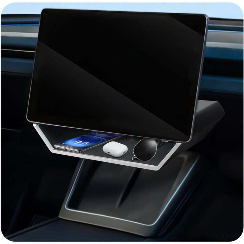 VANKUB (Upgraded for Tesla Model Y Juniper Under Screen Storage Organizer 2025-2026 [Cyber-Inspired], Model 3 Highland 2024-2025 Center Console Organizer Tray for Tesla Model Y Juniper Accessories - Image 1