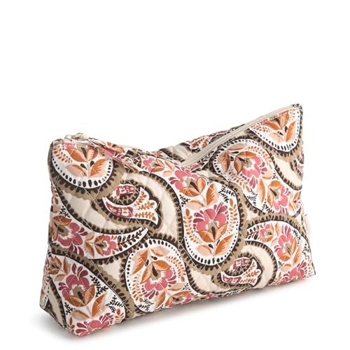 Vera Bradley Premium Cotton Large Pouch, Blooming Paisley, One Size - Image 1