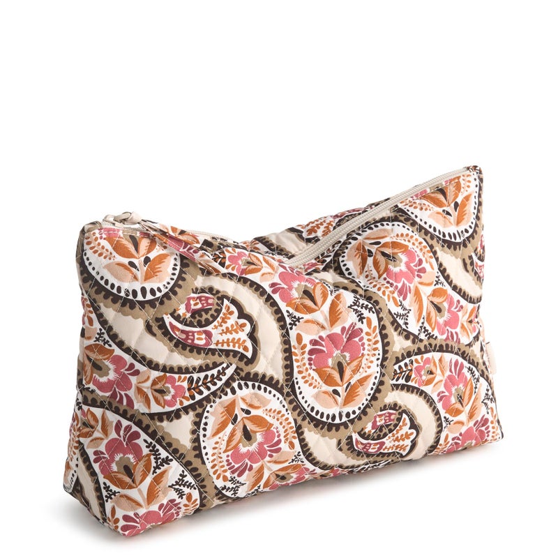 Vera Bradley Premium Cotton Large Pouch, Blooming Paisley, One Size - Image 5