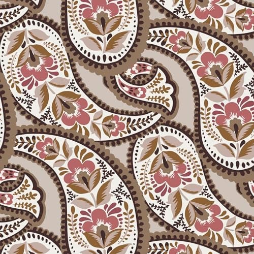 Vera Bradley Premium Cotton Large Pouch, Blooming Paisley, One Size - Image 4