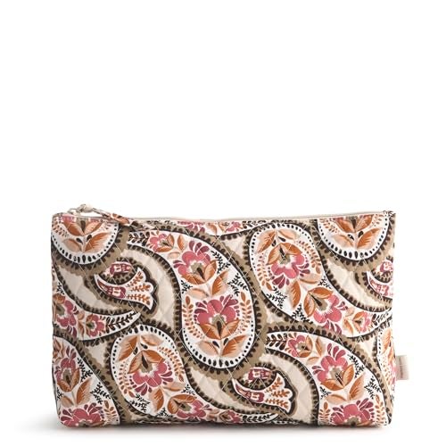 Vera Bradley Premium Cotton Large Pouch, Blooming Paisley, One Size - Image 3