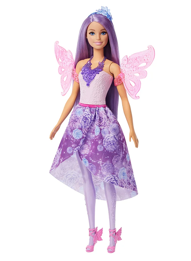 باربي Dreamtopia Dress-Up Barbie Doll-Refreshed