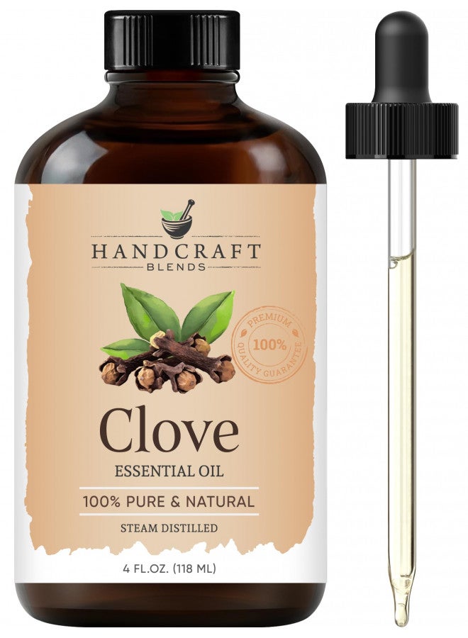 handcraft Blends Handcraft Clove Essential Oil - 100% Pure and Natural - Premium Therapeutic Grade with Premium Glass Dropper - Huge 4 fl. Oz  - Image 1