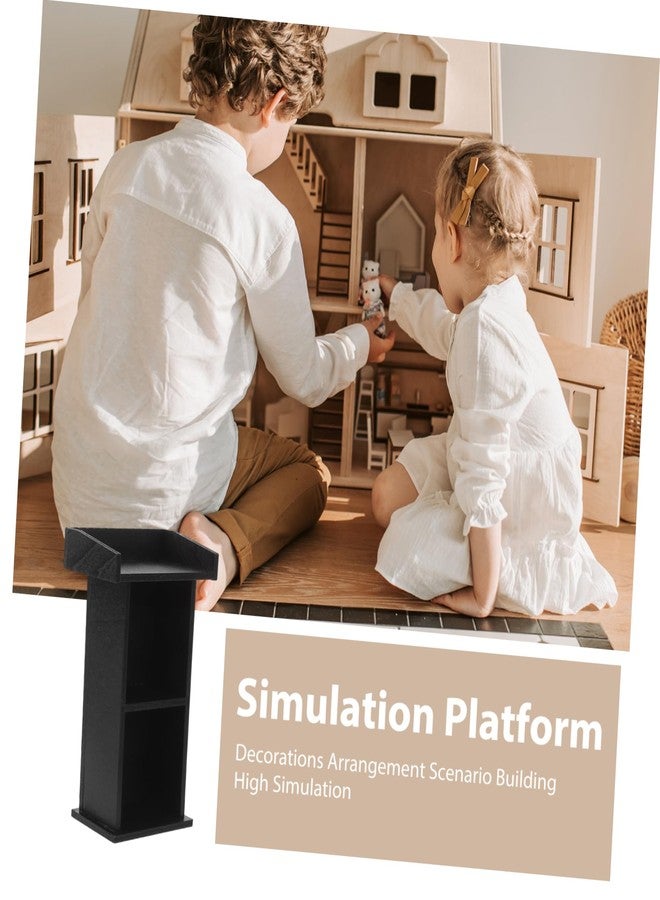 SUPVOX Miniature Wooden Podium for Dollhouse - 1:12 Scale Furniture Speaker's Stand Model for Dollhouse Scenes Decor and Collectible Display - Image 3