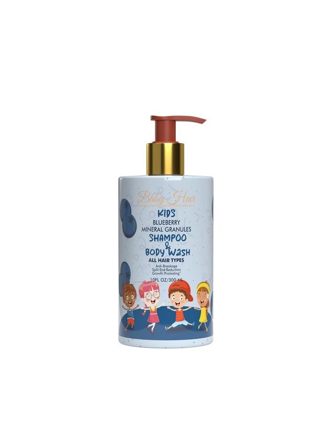 Baby Hair BABY HAIR - Blueberry Mineral Kids Shampoo/Body Wash, Sulfate-Free Kids Tearless Shampoo and Body Wash, Shampoo For Kids with Blueberry & Strawberry Oil and Aloe Vera, No Tears Shampoo, 10 fl.oz. - Image 1