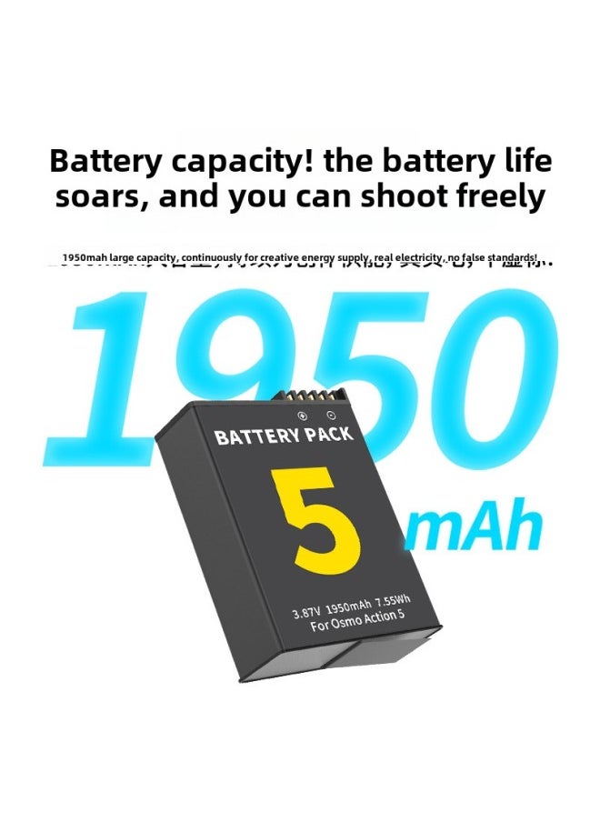 Generic - For DJI Osmo Action 5 Pro Battery Motion Camera Battery Full Decoding Accessories-Color:Action 5pro Battery - Image 1