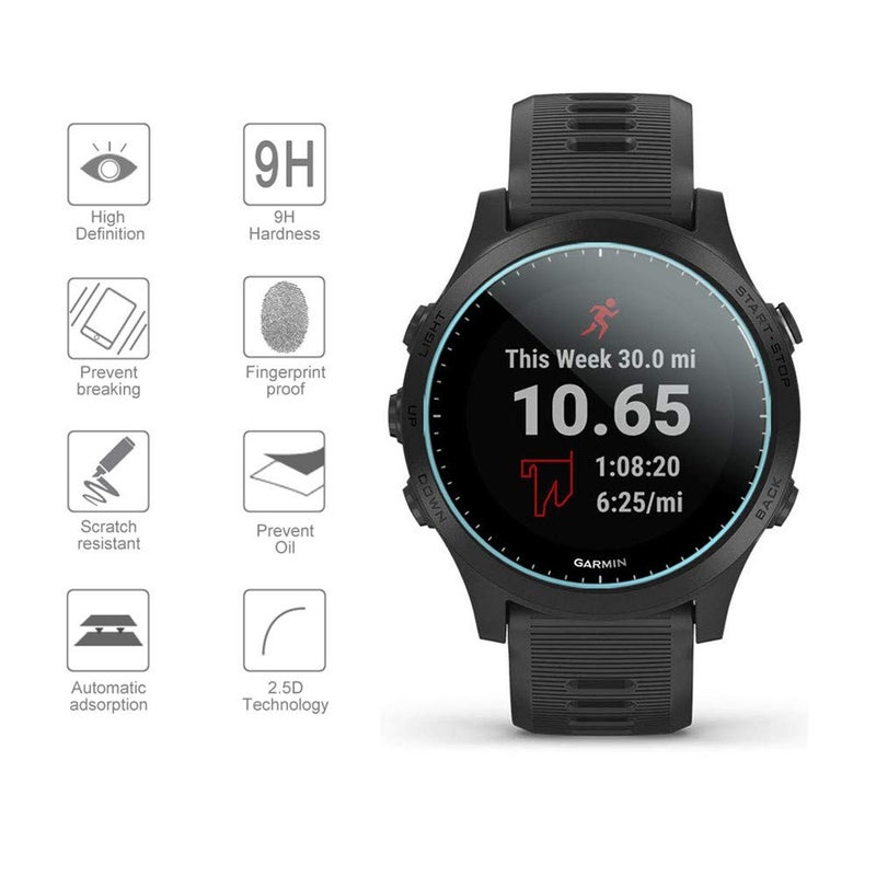 Suoman 4-Pack for Garmin Forerunner 945 Screen Protector, 2.5D 9H Hardness Ultra-Thin Tempered Glass Screen Protective Film [Anti-Scratch] - Image 3