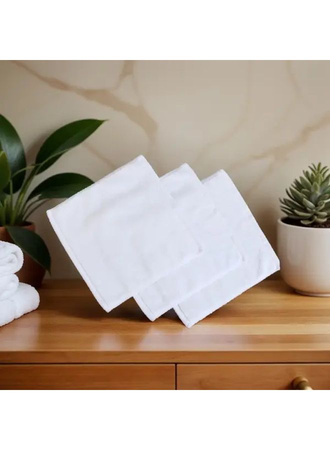 White Square Towels 15 Pack Multipurpose Washcloths For Home Hotel Bathroom - Image 4