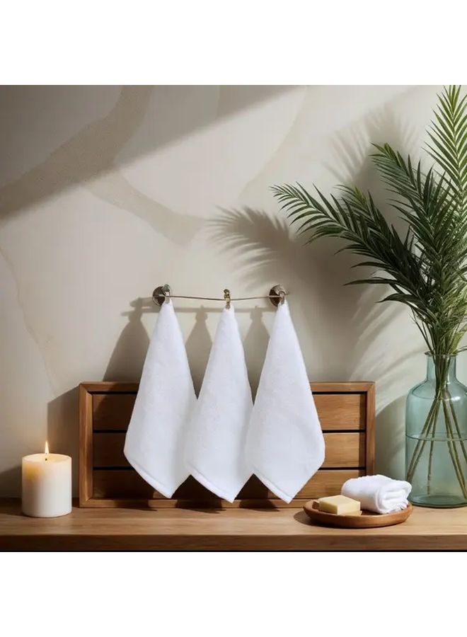White Square Towels 15 Pack Multipurpose Washcloths For Home Hotel Bathroom - Image 2